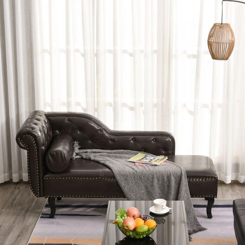 HOMCOM Chaise Longue 800 x 600 x 1680 mm Brown