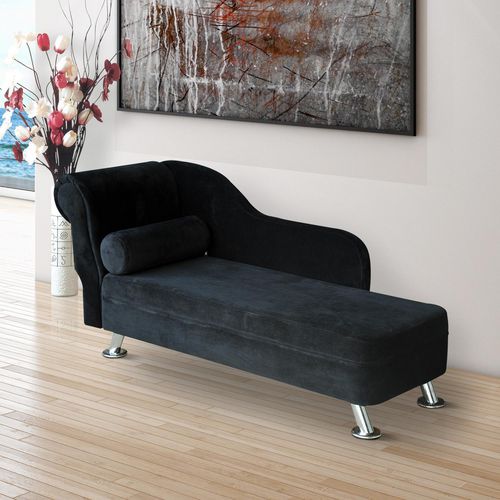 HOMCOM Chaise Longue 750 x 560 x 1600 mm Black