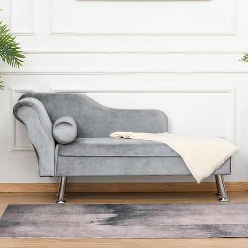 HOMCOM Chaise Longue 750 x 560 x 1600 mm Grey