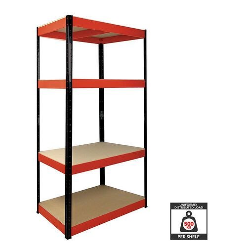 Nautilus Designs Garage Shelving - Boltless Model: 13511 Steel Red