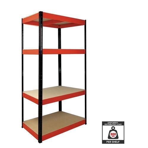 Nautilus Designs Garage Shelving - Boltless Model: 13503 Steel Red