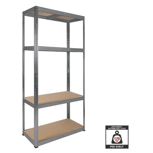 Nautilus Designs Garage Shelving - Boltless Model: 13498 Steel Silver