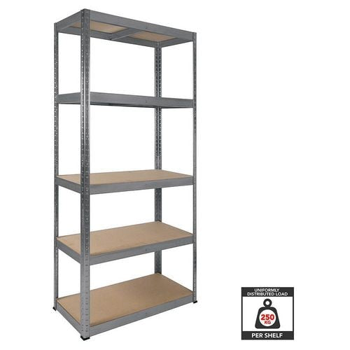 Nautilus Designs Garage Shelving - Boltless Model: 13505 Steel Silver