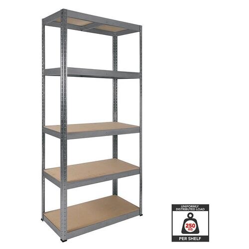 Nautilus Designs Garage Shelving - Boltless Model: 13506 Steel Silver