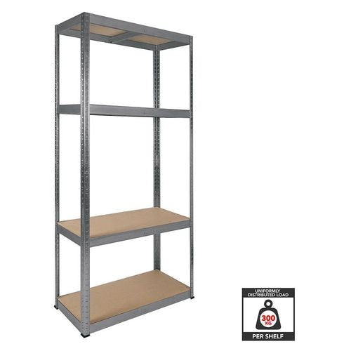 Nautilus Designs Garage Shelving - Boltless Model: 13509 Steel Silver