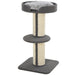 PawHut Cat Tree Grey 450 mm x 450 mm x 810 mm