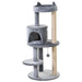 PawHut Cat Tree Grey 480 mm x 480 mm x 1040 mm