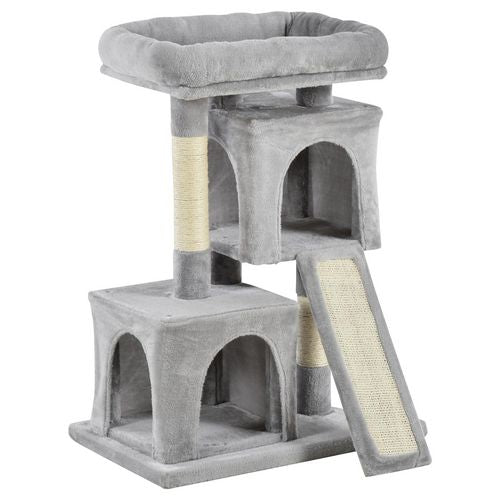 PawHut Cat Tree Light Grey 390 mm x 590 mm x 830 mm