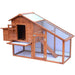 HOMCOM Chicken Coop Golden Brown 1900 mm x 660 mm x 1160 mm