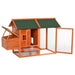 PawHut Chicken Coop Orange, Green 810 mm x 1700 mm x 1100 mm