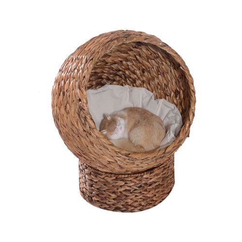 PawHut Cat House Natural, Beige 330 mm x 420 mm x 520 mm