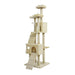 PawHut Cat Tree Beige 550 mm x 600 mm x 1810 mm