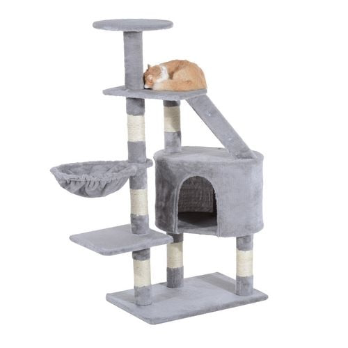 PawHut Cat Tree Grey 400 mm x 550 mm x 1250 mm