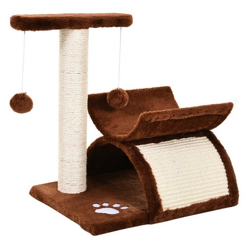 PawHut Cat Tree Brown 300 mm x 400 mm x 430 mm