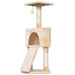 PawHut Cat Tree Beige 400 mm x 400 mm x 980 mm