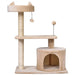 PawHut Cat Tree Beige 410 mm x 610 mm x 810 mm