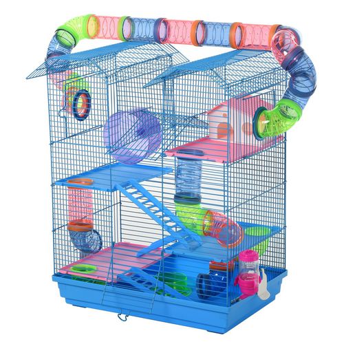 PawHut Hamster Cage Blue 300 mm x 470 mm x 590 mm