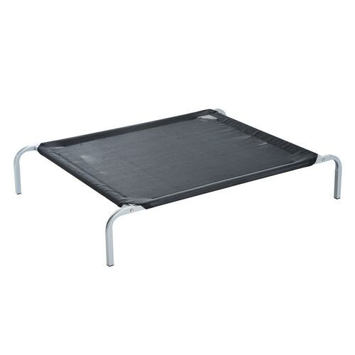 PawHut Pet Bed Black, Silver 800 mm x 1100 mm x 200 mm