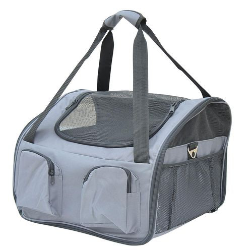 PawHut Pet Carrier Grey 340 mm x 410 mm x 300 mm