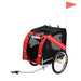 PawHut Pet Trailer Red, Black 730 mm x 1300 mm x 900 mm