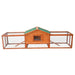 PawHut Rabbit Cage Golden red 790 mm x 3090 mm x 860 mm