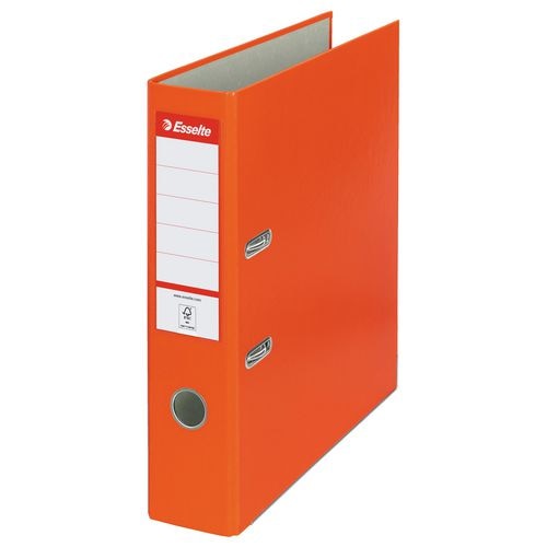 Esselte Essentials Lever Arch File A4 72 mm Orange 2 ring 11234 Polypropylene Portrait Pack of 20