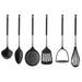 MasterChef Utensil Set incl. Slotted Turner, Ladle, Spoon, Skimmer, Potato Masher & Whisk Black