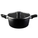 MasterChef Casserole Aluminium with Glass Lid Black, Silver 24 cm