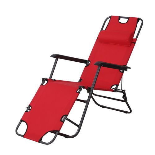 OutSunny Lounger 84B-043RD Metal, Oxford Red