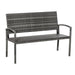 OutSunny Garden Bench 867-022GY Metal, PE Rattan Grey