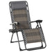 OutSunny Zero Gravity Chair 867-061V70 Steel, PE Rattan Wicker, Polyester Grey