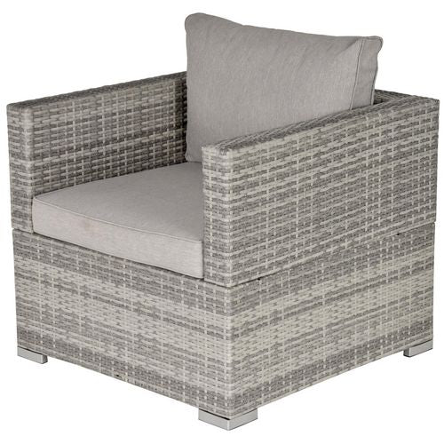 OutSunny Single Sofa 860-141V70 Steel, PE Rattan, Polyester Grey 750 x 750 x 650 mm