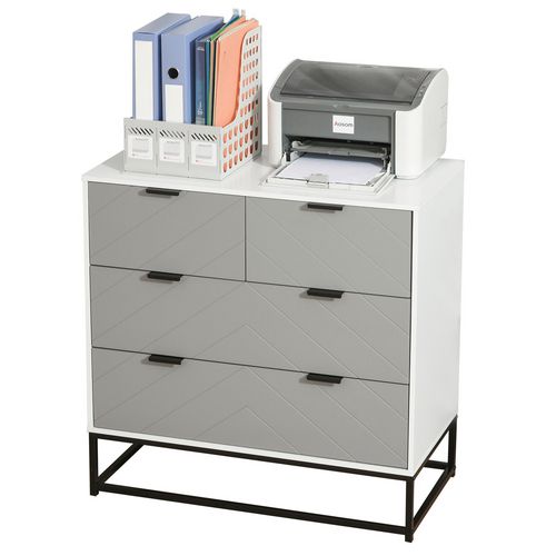 HOMCOM Chest of Drawers 838-052 790 x 800 x 400 mm Grey