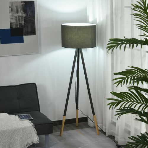 HOMCOM Floor Lamp Grey 520 x 520 x 1,530 mm