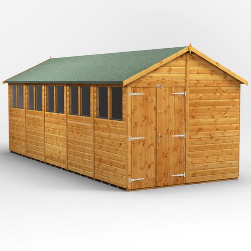 Power Garden Shed 208PADD Golden Brown 20x8