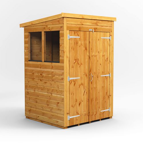 Power Garden Shed 44PPDD Golden Brown 4x4