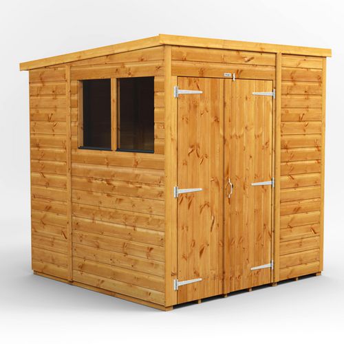 Power Garden Shed 66PPDD Golden Brown 6x6