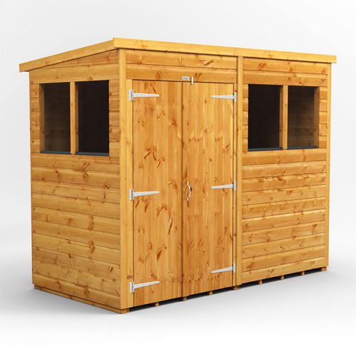 Power Garden Shed 84PPDD Golden Brown 8x4