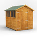 Power Garden Shed 86PADD Golden Brown 8x6