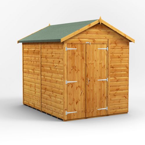 Power Garden Shed 86PAWDD Golden Brown 8x6