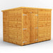 Power Garden Shed 86PPWDD Golden Brown 8x6