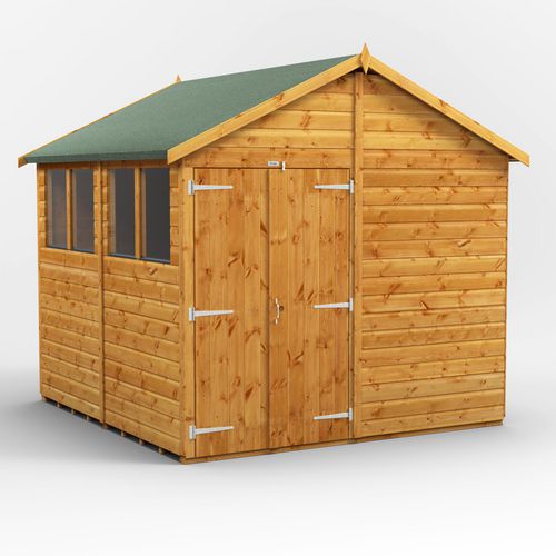 Power Garden Shed 88PADD Golden Brown 8x8