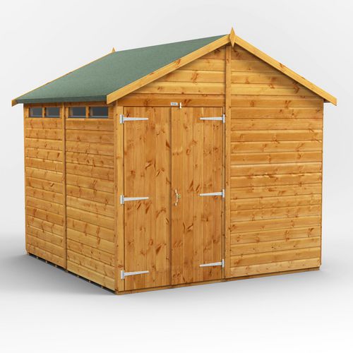 Power Garden Shed 88PASSDD Golden Brown 8x8