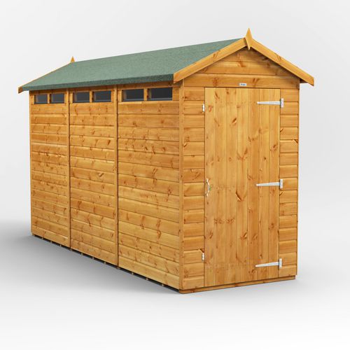 Power Garden Shed 124PASS Golden Brown 12x4