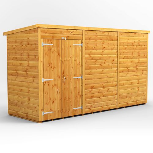 Power Garden Shed 124PPWDD Golden Brown 12x4