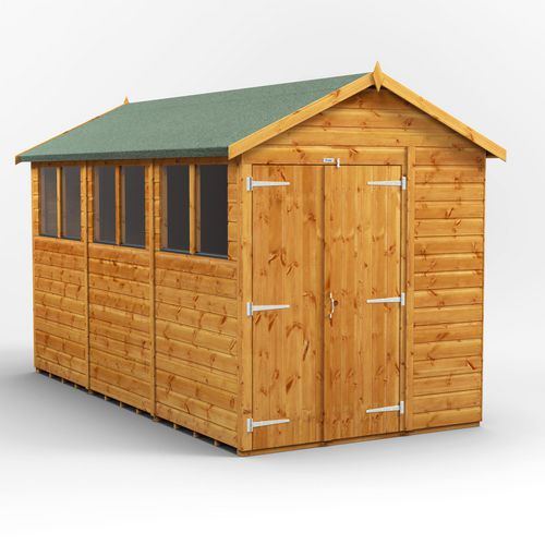 Power Garden Shed 126PADD Golden Brown 12x6