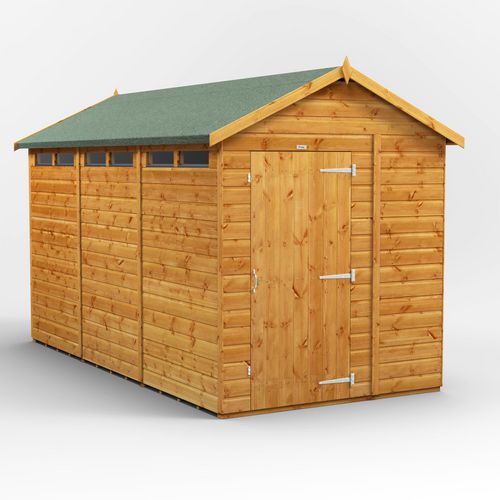 Power Garden Shed 126PASS Golden Brown 12x6