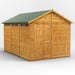 Power Garden Shed 128PASS Golden Brown 12x8