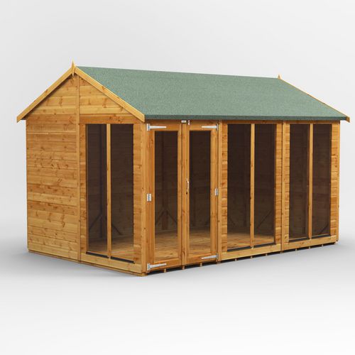 Power Garden Shed 128PASH Golden Brown 12x8