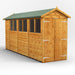 Power Garden Shed 144PADD Golden Brown 14x4